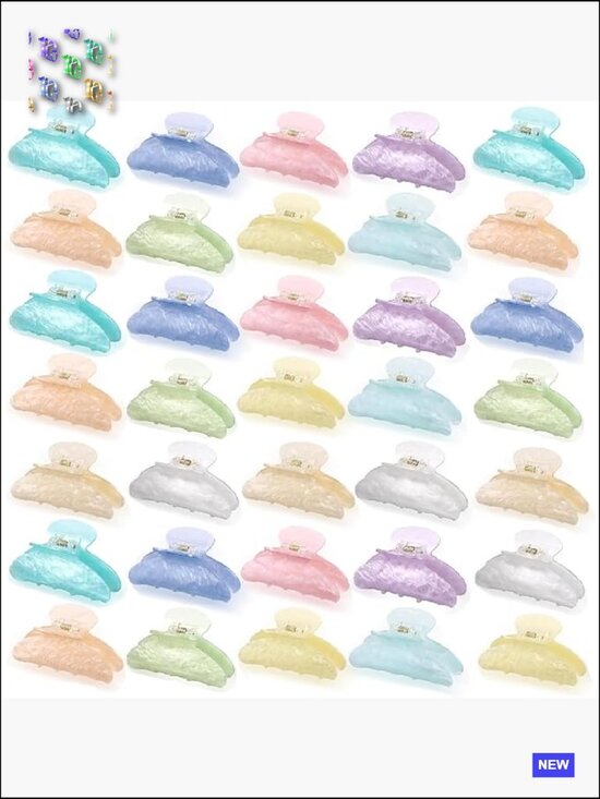 40 Pcs Large Acrylic Hair Claw Clips Non-slip Strong Hold Barrettes Bulk
